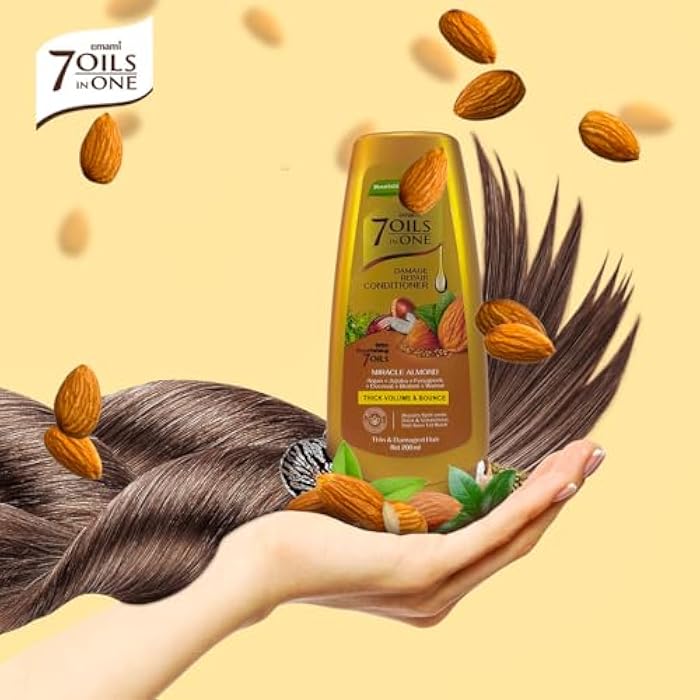 Emami 7 Oils in One Damage Repair Conditioner Miracle Almond 200 ML - Image 3